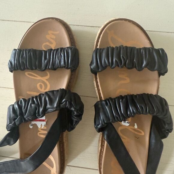 Sam Edelman Kevin Black Strappy Ankle Tie‎ Sandals 7.5 NWOB - Picture 4 of 8